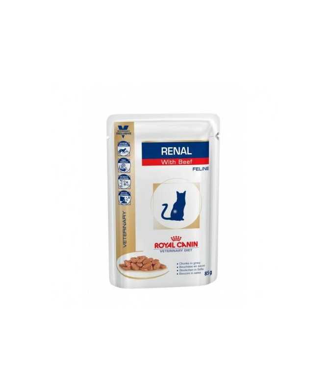 FELINE RENAL BEEF 12X85G SOBRES