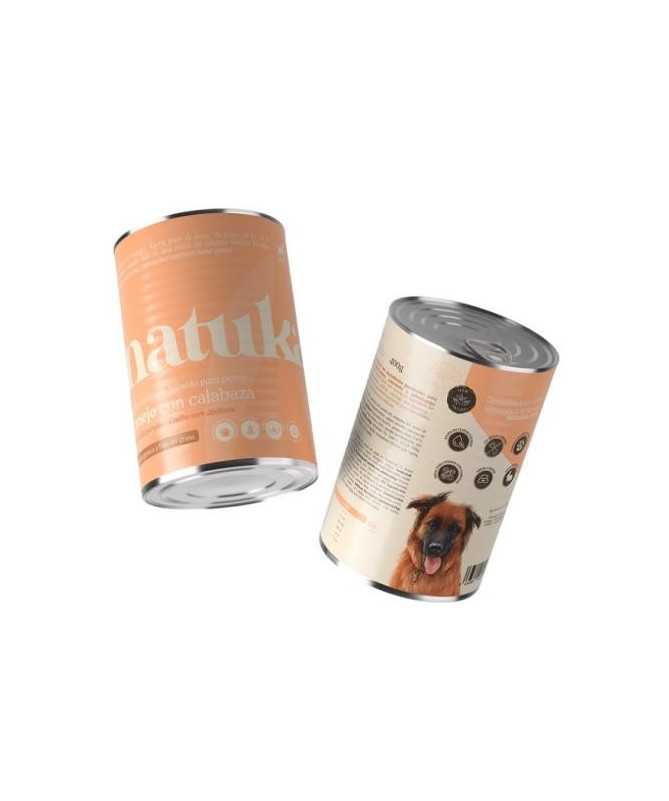 NATUKA LATA MENU PERRO CONEJO CON CALABAZA 12X400G
