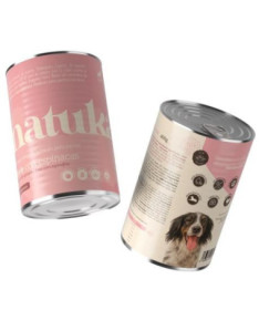 NATUKA LATA MENU PERRO PAVO CON ESPINACAS 12X400G