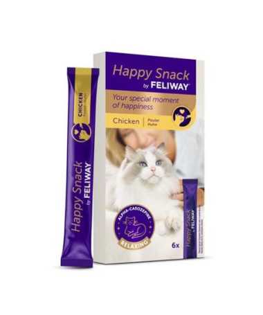 FELIWAY HAPPY SNACK SOBRES 15G POLLO 6 UD