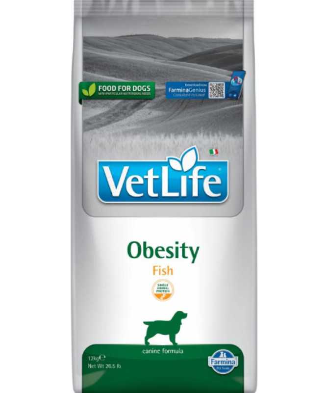 VETLIFE DOG OBESITY FISH 12KG