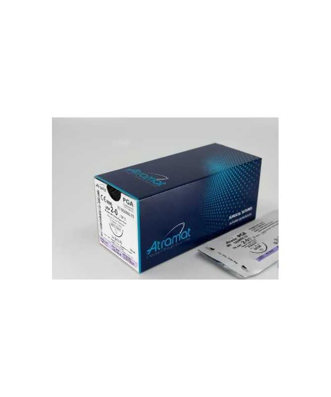 PGA 6/0 AG.TRIANGULAR 3/8 13MM H45CM VIOLETA 12UD