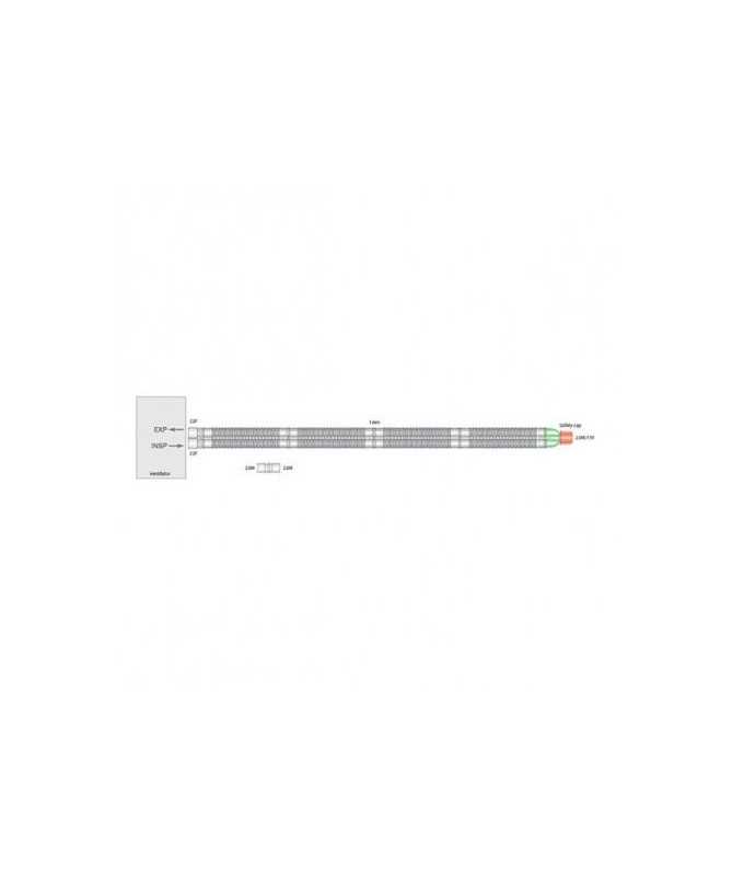 CIRCUITO RESPIRATORIO FLEXTUBE 22MM/1
