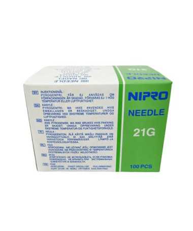 AGUJAS NIPRO 21G / 0