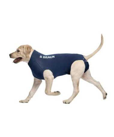 CAMISETA PROTECTORA PARA PERRO - XS 40CM AZUL 1UD