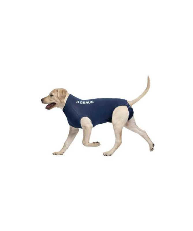 CAMISETA PROTECTORA PARA PERRO - L 67CM AZUL 1UD