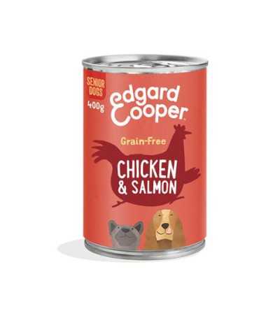 EC CANINE SENIOR POLLO Y SALMON LATA 6X400G