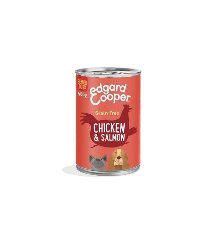EC CANINE SENIOR POLLO Y SALMON LATA 6X400G