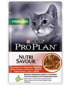 PROPLAN FELINE STERILISED BUEY 26X85G