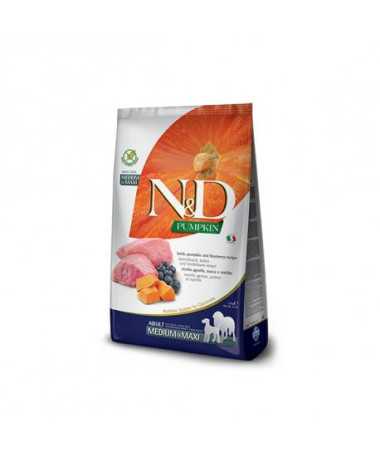 N&D PUMPKIN DOG MED/MAXI CORDERO 12KG