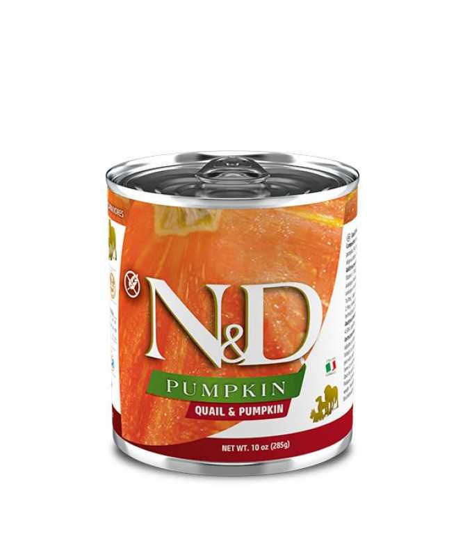 N&D PUMPKIN DOG CODORNIZ 6X285G
