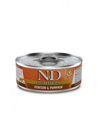 N&D PUMPKIN CAT VENADO 12X80G