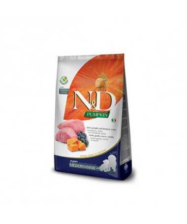 N&D PUMPKIN PUPPY MED/MAXI CORDERO 12KG
