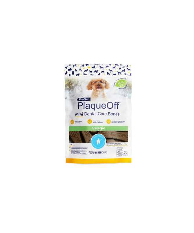 PRODEN PLAQUEOFF MINI DENTAL CAREBONES VEGGIE 340G