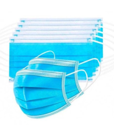 MASCARILLAS QUIRURGICA IIR CON GOMAS AZUL 50UD