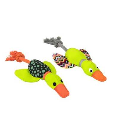 PELUCHE PATO HARRY CON CUERDA DENTAL 33CM 2UD