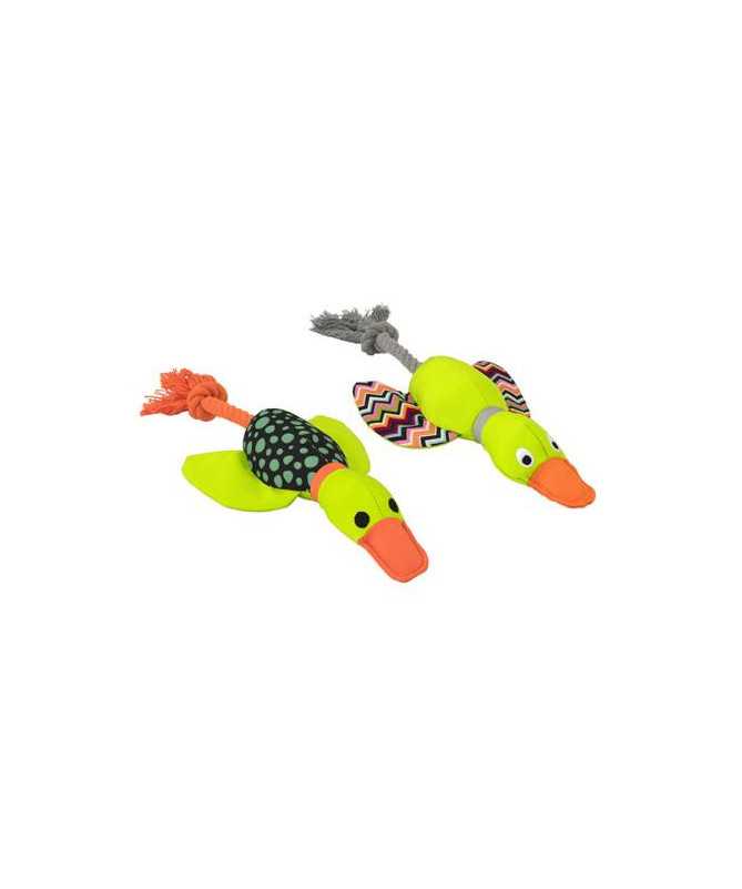 PELUCHE PATO HARRY CON CUERDA DENTAL 33CM 2UD