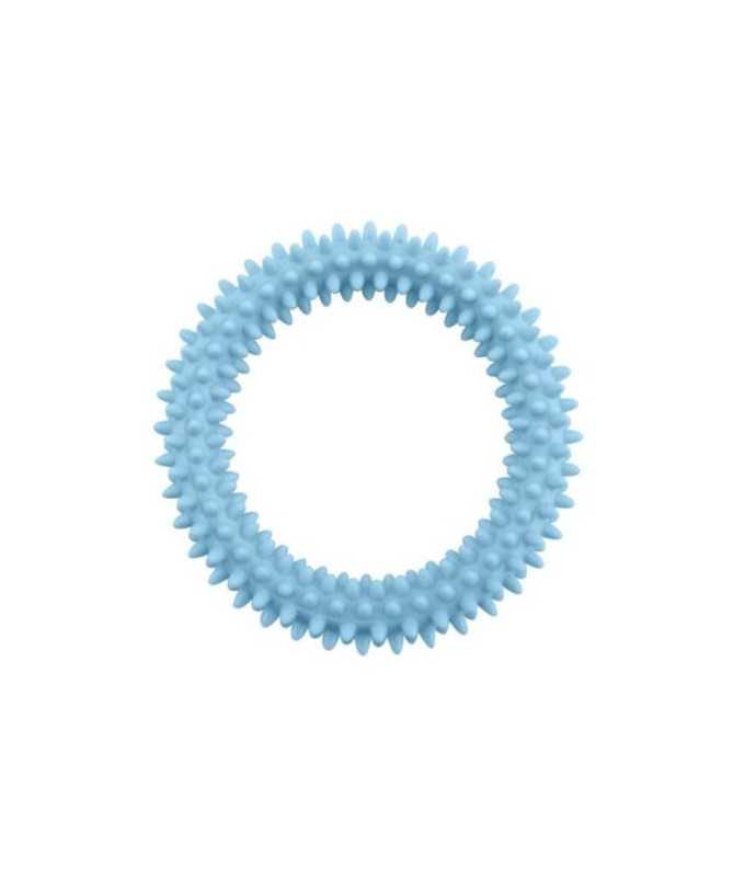 JUGUETE MINI TPR ARO PINCHO CELESTE 11CM 3UD