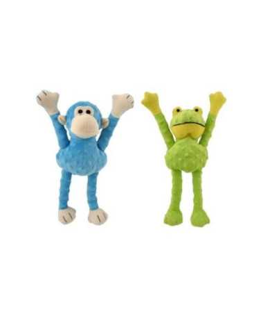PELUCHE RANA Y MONO BRAZOS LARGOS 40CM 2UD