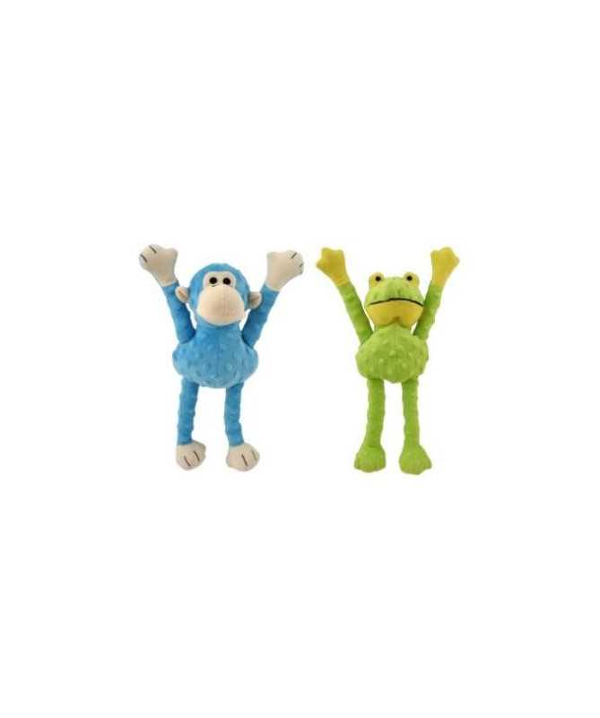 PELUCHE RANA Y MONO BRAZOS LARGOS 40CM 2UD