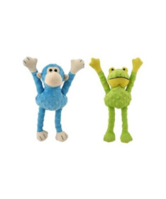 PELUCHE RANA Y MONO BRAZOS LARGOS 40CM 2UD