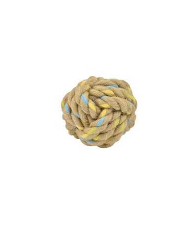 JUGUETE PELOTA CUERDA DENTAL CA?AMO 7CM 3UD