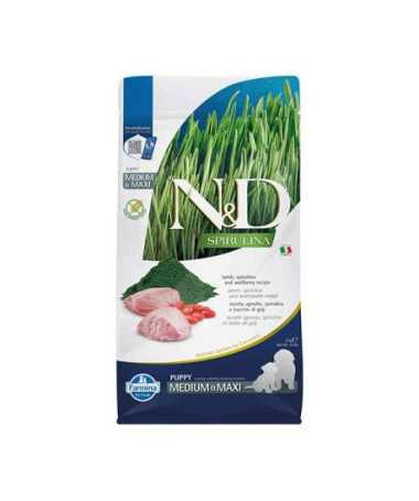 N&D SPIRULINA PUPPY MEDIUM/MAXI CORDERO 2KG