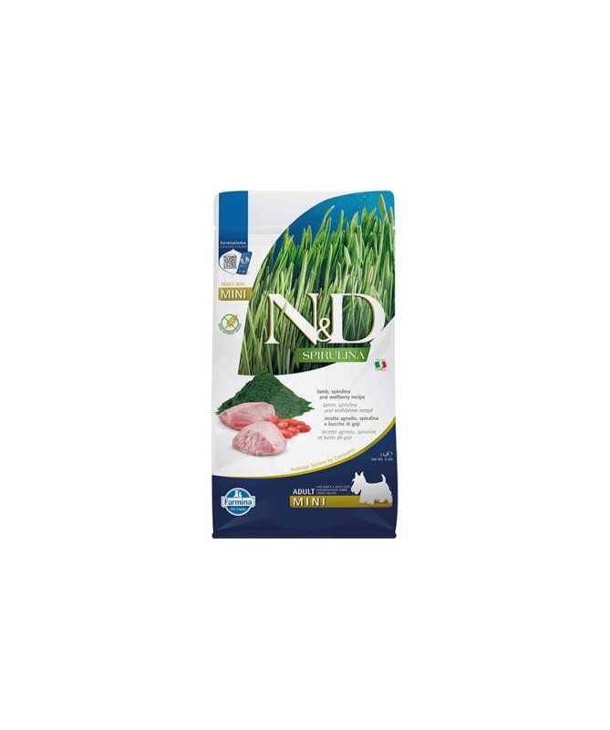 N&D SPIRULINA DOG MINI CORDERO 2KG
