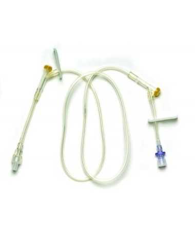 ALARGADERA LUERLOCK 85CM/2 TOMAS Y/2 CLAMPS 1UD