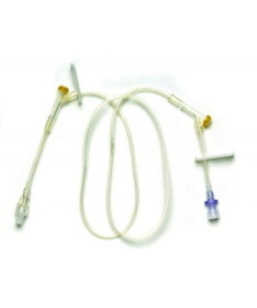 ALARGADERA LUERLOCK 85CM/2 TOMAS Y/2 CLAMPS 1UD