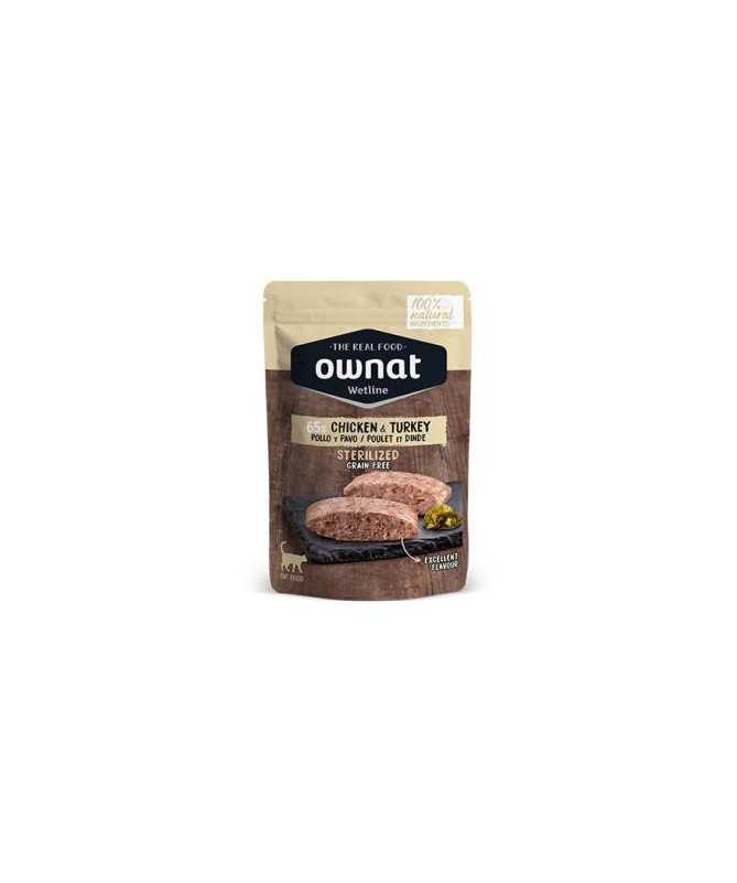 OWNAT GATO WETLINE STERILIZED CHIKEN&TURKEY 12X85G
