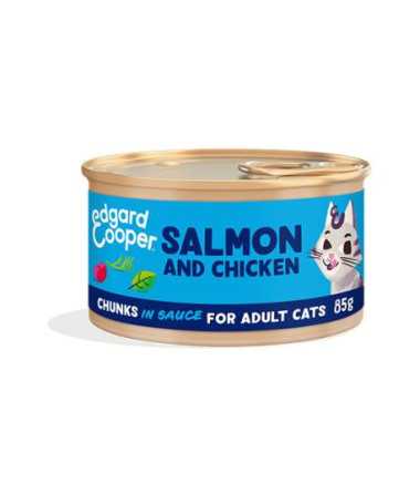 EC FELINE ADULT TROCITOS SALMON POLLO LATA 18X85G