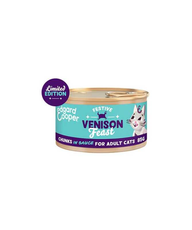 EC FELINE ADULT TROCITOS VENADO NAVIDAD LATA18X85G