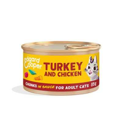 EC FELINE ADULT TROCITOS PAVO Y POLLO LATA 18X85G