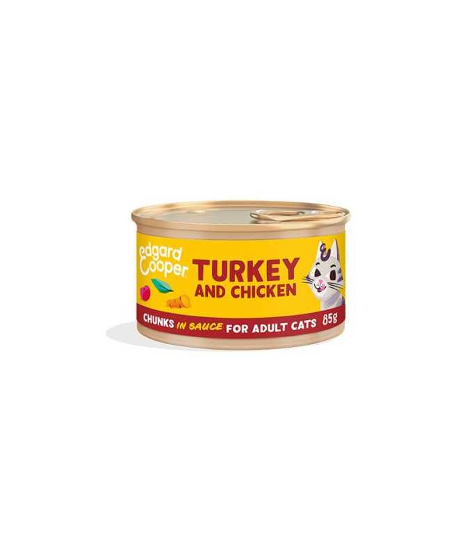 EC FELINE ADULT TROCITOS PAVO Y POLLO LATA 18X85G