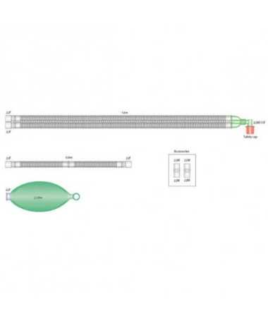 CIRCUITO RESPIRATORIO FLEXTUBE 22MM/ 2L /1