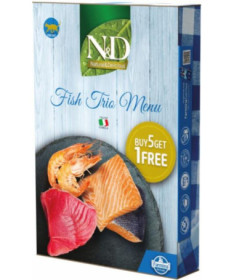 N&D NATURAL CAT FISH TRIO MENU 6X70G (5+1)