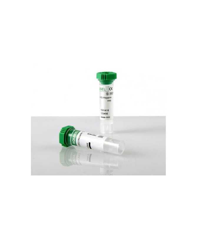 TUBOS AQUISEL HEPARINA LI VERDE 1 ML 12X55 100U