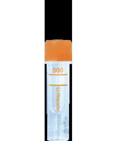 MICROVETTE 500 HEPARINA DE LITIO NARANJA 100UD