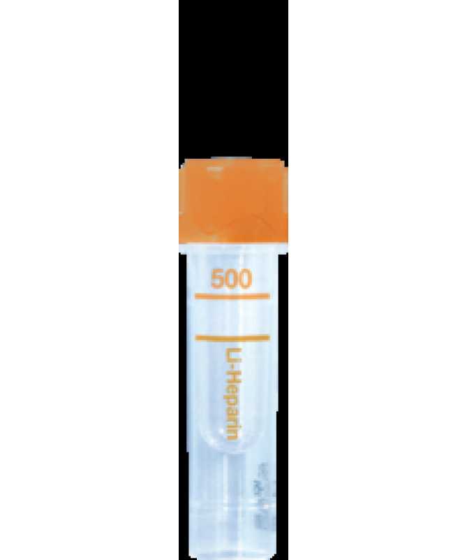 MICROVETTE 500 HEPARINA DE LITIO NARANJA 100UD