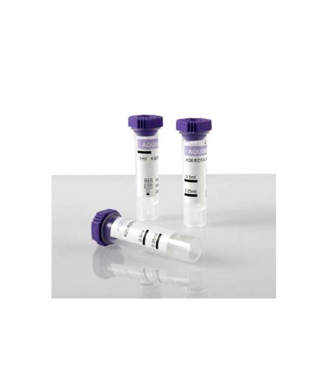 TUBOS AQUISEL EDTA 3K MALVA 2ML 16X55 100U