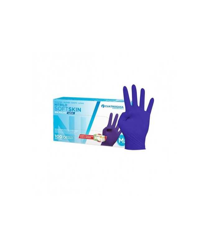 GUANTES NITRILO SOFTSKIN AZUL TALLA: XS 100UD
