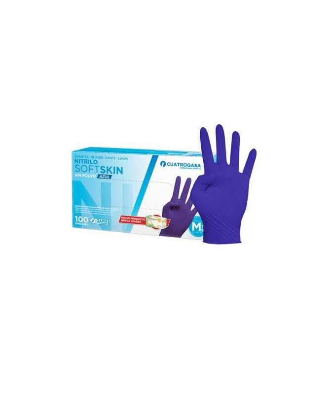GUANTES NITRILO SOFTSKIN AZUL TALLA: L 100UD