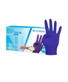 GUANTES NITRILO SOFTSKIN AZUL TALLA: L 100UD
