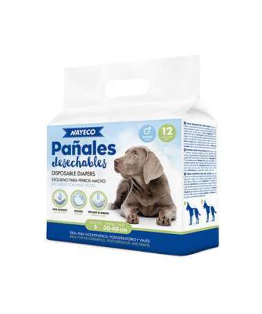 PA?AL PARA PERRO MACHO TALLA: S / 30-40CM 12UD