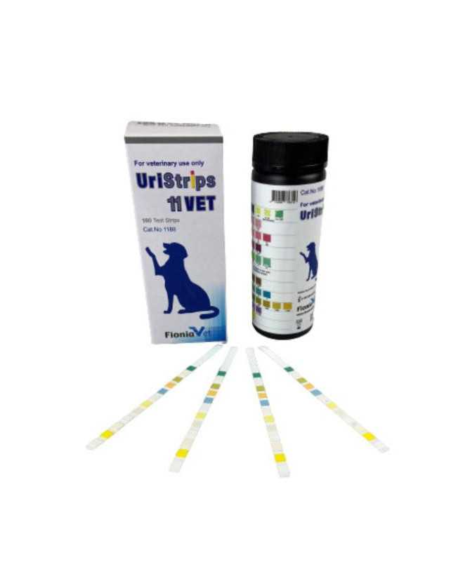 TIRAS DE ORINA 11 PARAMETROS URISTRIP 11 VET 100UD