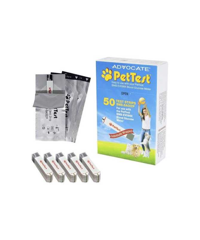 TIRAS P/GLUCOMETRO PETTEST 50UD