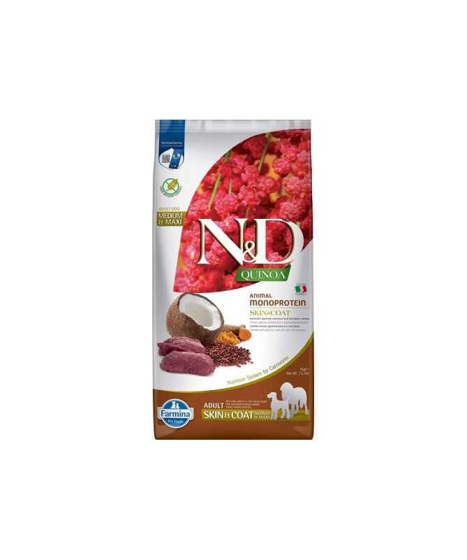 N&D QUINOA DOG SKIN COAT VENADO ADULT MED/MAX 7KG