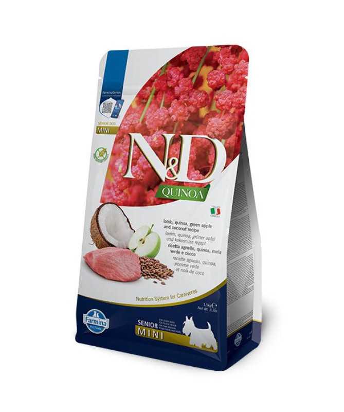 N&D QUINOA DOG SENIOR MINI CORDERO 1