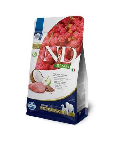 N&D QUINOA DOG SENIOR MEDIUM MAXI CORDERO 7KG